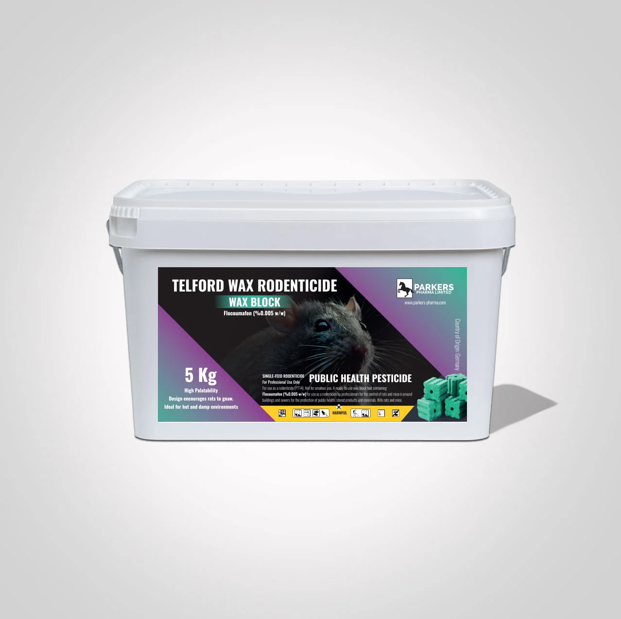 TELFORD WAX BLOCK RODENTICIDE