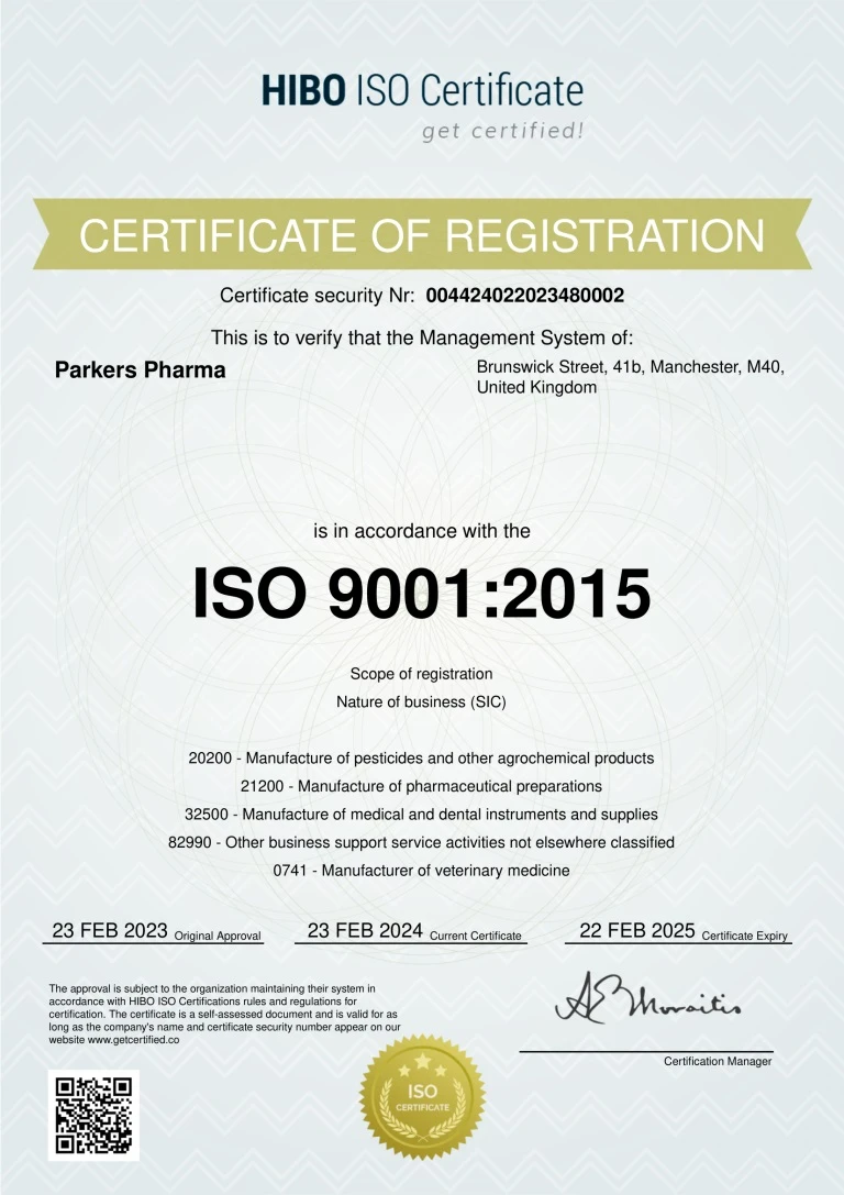 ISO 9001:2015 certification